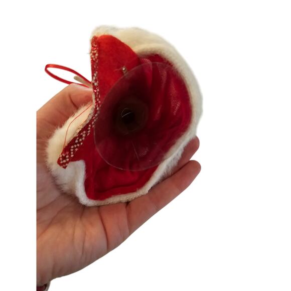 Vintage Christmas Tree Topper Angel Red White Accents Porcelain Kirkland - Picture 4 of 5